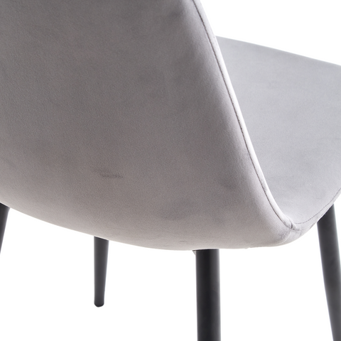 Anna matbordsstol - klädd i grå sammet