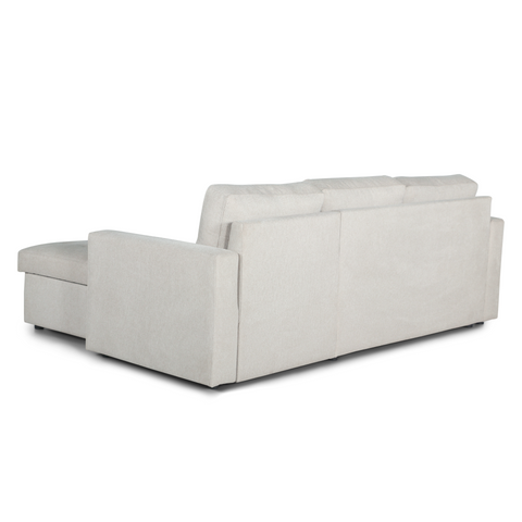 Sinus - Vändbar, bäddsoffa med schäslong och förvaring i beige