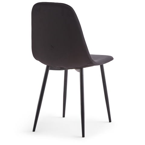 Anna matstol - klädd i svart sammet