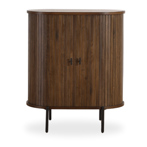 Florence jalousiskåp med lameller i rökt ek 70x40x85 cm.