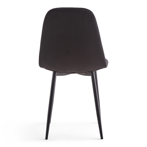 Anna matstol - klädd i svart sammet