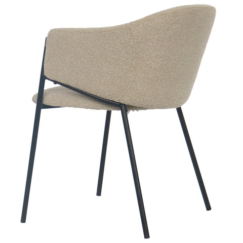 Carolina matstol i beige bouclé