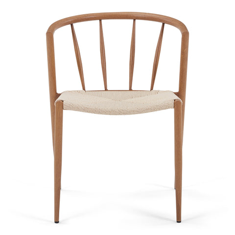 Bella - Matstol/köksstolar i eklook med naturväv