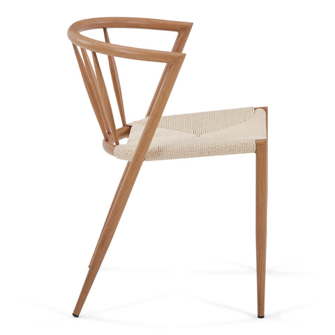 Bella - Matstol/köksstolar i eklook med naturväv