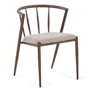 Bella matstol - Rökt ekutseende med sandklädd sits