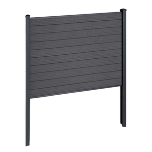Finley startmodul för kompositstaket - H: 150 x B: 185 cm - Antracitgrå/svart