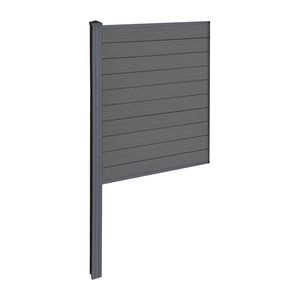 Finley kompositstaket mittmodul - H: 150 x L: 95 cm - Antracitgrå/svart