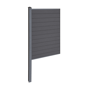 Finley kompositstaket mittmodul - H: 180 x L: 95 cm - Antracitgrå/svart