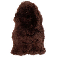 Äkta lammskinn - Brun 95x65 cm