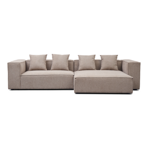 Hailey - Modulsoffa - Högervänd schäslong i sand med 2 moduler L: 294 X D: 148 X H: 65 cm