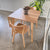 Roxby - Ek klaff-ut matbord med förlängningsskiva i lackerad ekfaner - 80/120 x 80 cm