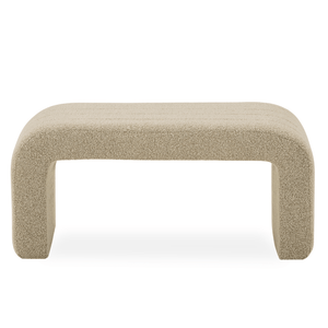 Lianna bänk i beige bouclé 95x40x44 cm
