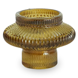 Nala glasljusstake bärnsten 6 cm