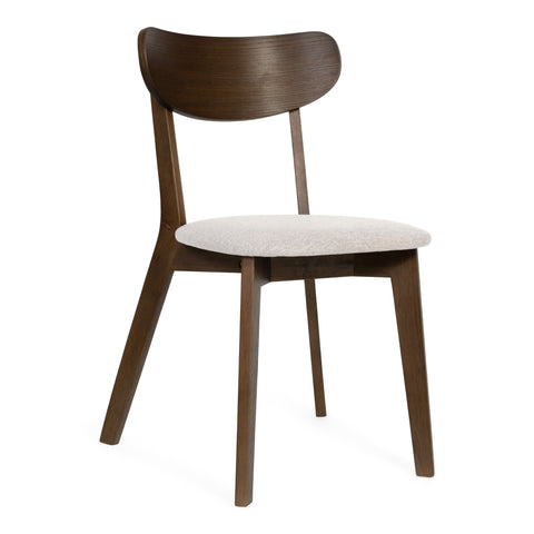 Rory matstol – Trästol i rökt ek med stoppad sits