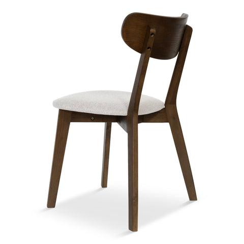 Rory matstol – Trästol i rökt ek med stoppad sits