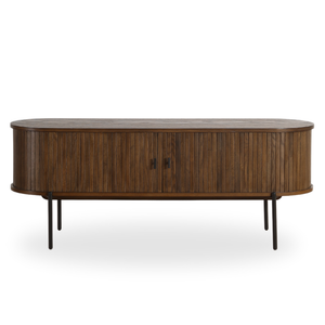 Florence jalusibord med lameller i rökt ek 138x40x55 cm