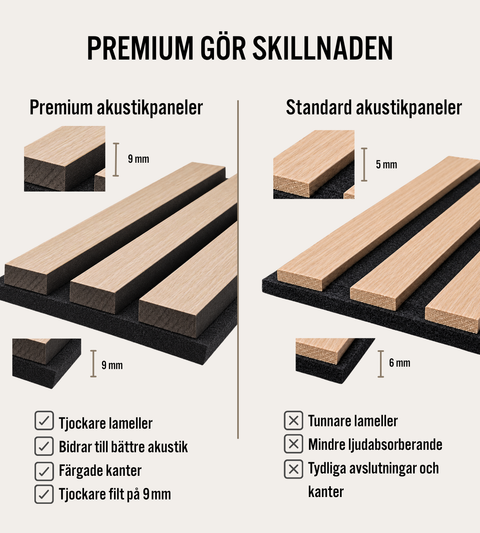 Provbit av akustikpanel i premiumkvalitet i svart ekfanér, 150 x 120 mm