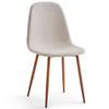 Anna matstol - beige textil med ek-look
