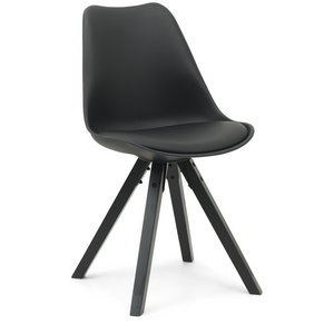 Aria matstol svart med svarta träben
