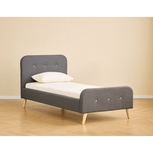 Christian sängram i grått 90x200 cm