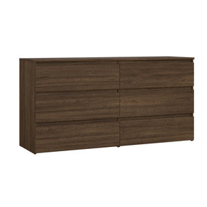 Maise byrå H:70 x B:138 x B:41 cm med 6 lådor i rökt eklook