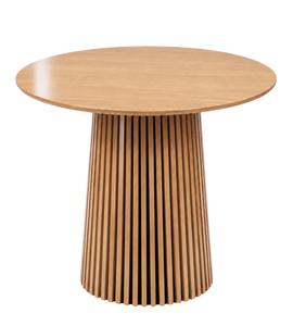 Lewis barbord med lameller i ek och pelarfot – 90x105 cm