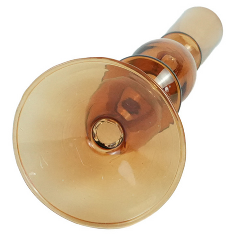 Cora glas ljusstake bärnsten 20 cm