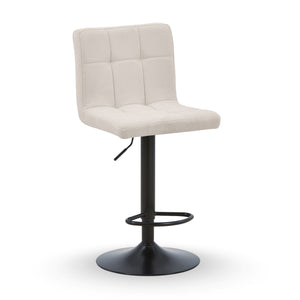 Diana - beige justerbar barstol med 360 graders svängfunktion