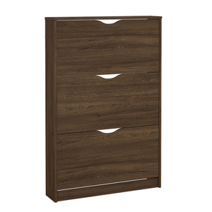 Livo skoskåp med 3 dörrar i rökt eklook