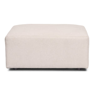 Emilia puff i beige L: 79 x D: 79 x H: 39 cm