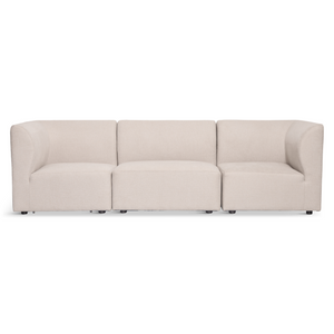 Emilia modulsoffa i beige med 3 moduler L: 243 x D: 79 cm x H: 72 cm