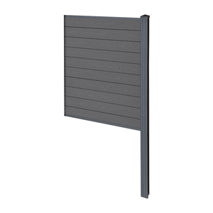 Finley slutmodul för kompositstaket - H: 150 x L: 95 cm - Antracitgrå/svart