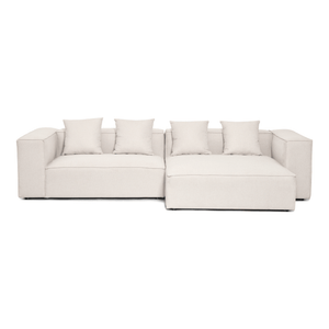 Hailey - Modulsoffa - Högervänd schäslong i beige med 2 moduler L: 294 X D: 148 X H: 65 cm