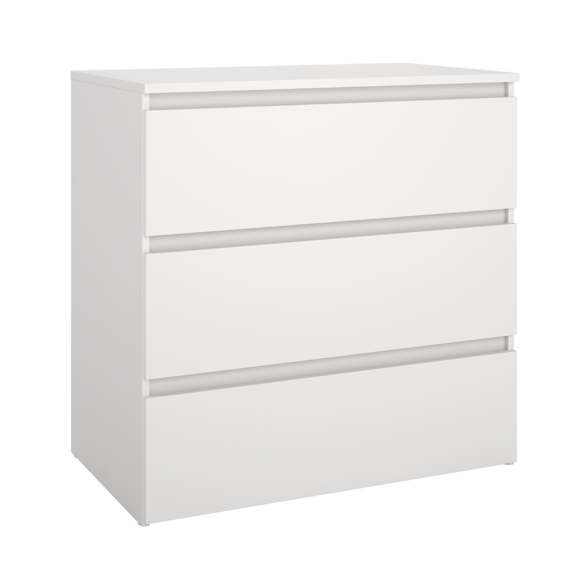 Maise Kommod 70x70x41 cm med 3 lådor i vitt– Nimara.se