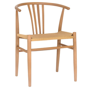 Naomi matstol i bok med flätad sits