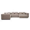 Hailey - U-soffa modulsoffa i sand med 4 moduler - Högervänd schäslong L: 368 X D: 247 X H: 65 cm
