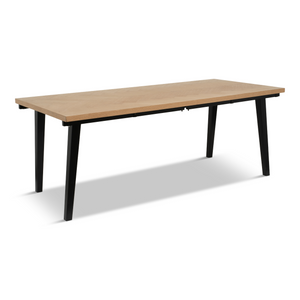 Valeria matbord med fiskbensmönster 200×90 cm i lackad ekfanér