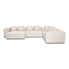 Hailey - U-modulsoffa i beige med 4 moduler - Vänstervänd schäslong L: 368 X D: 247 X H: 65 cm