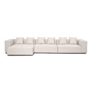 Hailey - Modulsoffa - Vänstervänd schäslong i beige med 3 moduler L: 415 X D: 148 X H: 65 cm