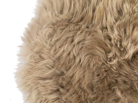 Sittdyna med fårull - Beige