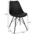 Comfort köksstol/matstol svart i plast med svarta ben