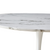 Zander - Runt vitt matbord med marmorlook - 100cm.