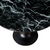 Zander - Runt svart matbord med marmorlook - 100cm