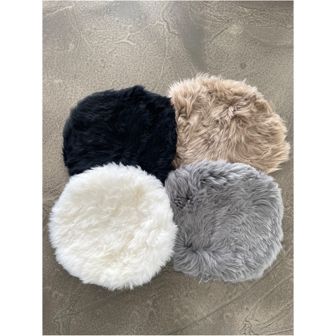 Sittdyna med fårull - Beige