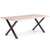 Aura plankbord 200 cm - Vitoljad ek med kryssben (förberedd för tilläggsskivor)