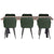 Matgrupp - Aura Plankbord Förlängningsbart Matbord 200 Cm Brun + 6 X Carlo Karmstol/Matstol Grön Sammet