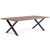 Aura plankbord - 240 x 95 cm - Brun ek med kryssben  (förberedd för tilläggsskivor)