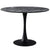 Zander - Runt svart matbord med marmorlook - Ø100cm.