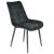 Luna - Svart sammet köksstol/matstol med svarta ben