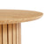 Milas runt soffbord med lameller - 80 cm - Naturlig ek med pelarben